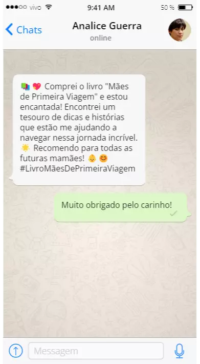 Depoimento de mãe satisfeita 1