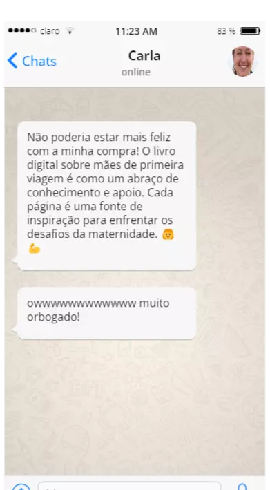 Depoimento de mãe satisfeita 2